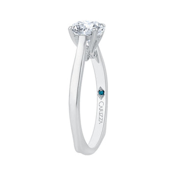 Diamond Solitaire Engagement Ring in 14K White Gold (Semi-Mount)